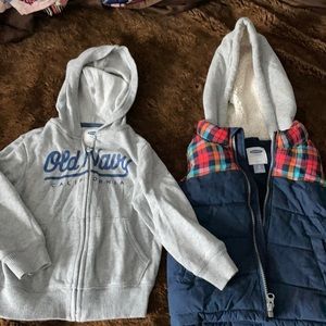 Two Old Navy zip up jackets Lot